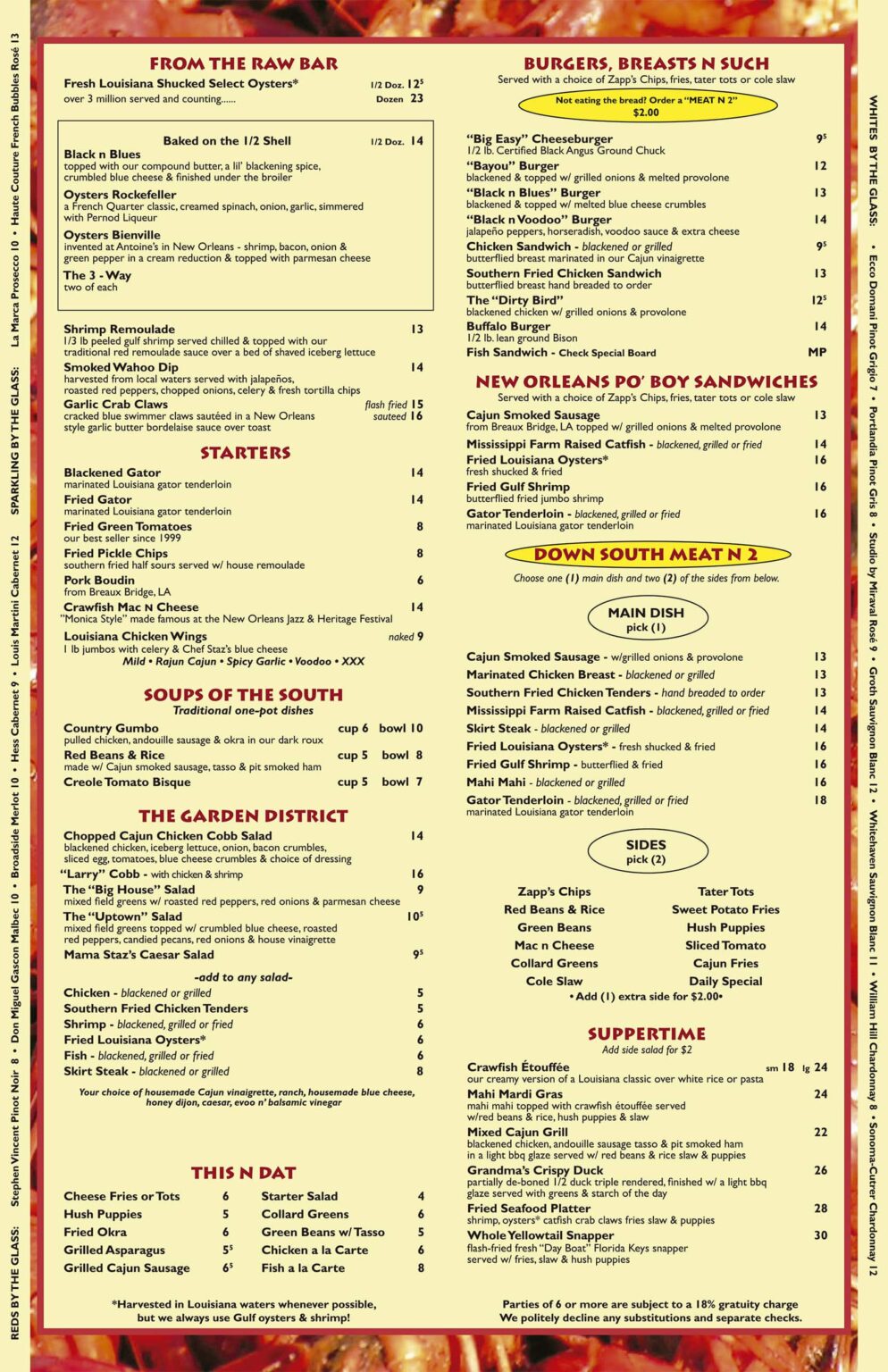 Ft Lauderdale Food Menu Shuck n Dive Cajun Cafe"